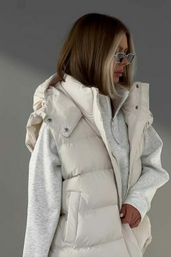 Coquette Aesthetic Frosty Fusion Puffer Vest