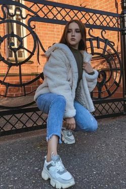 Coquette Aesthetic Fur Overcoat for Women - Y2K Fashion Statement Piece