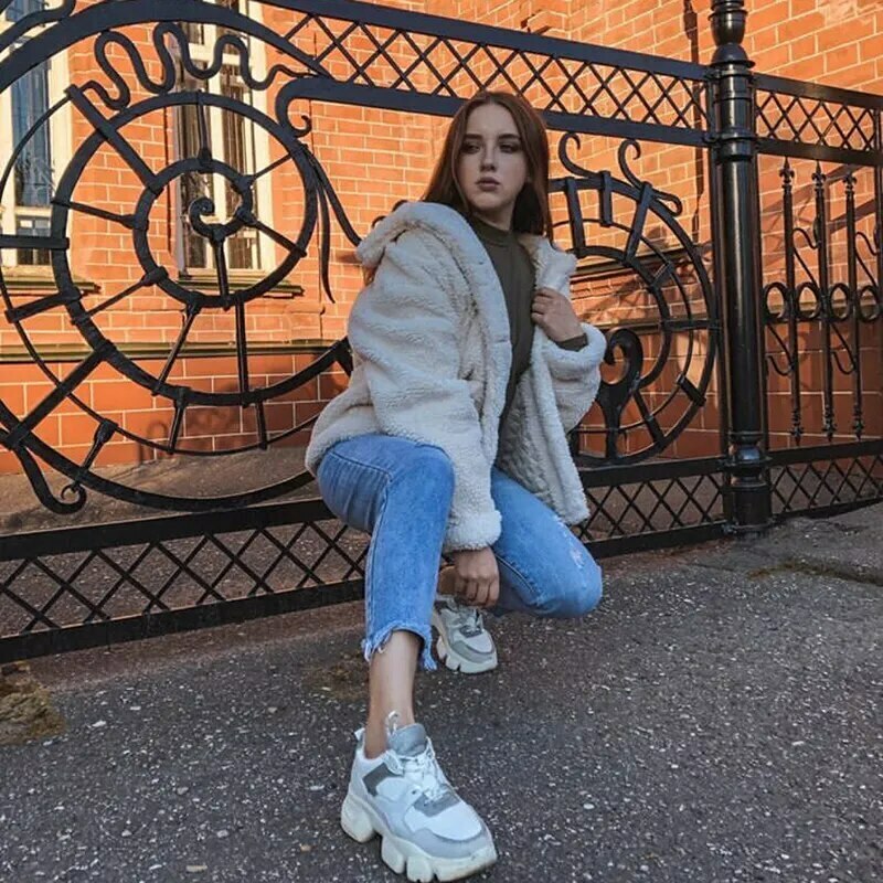 Coquette Aesthetic Fur Overcoat for Women - Y2K Fashion Statement Piece Coquette Aesthetic Fur Overcoat for Women - Y2K Fashion Statement Piece