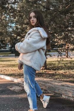 Coquette Aesthetic Fur Overcoat for Women - Y2K Fashion Statement Piece