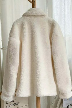 Coquette Aesthetic Fur Overcoat for Women - Y2K Fashion Statement Piece