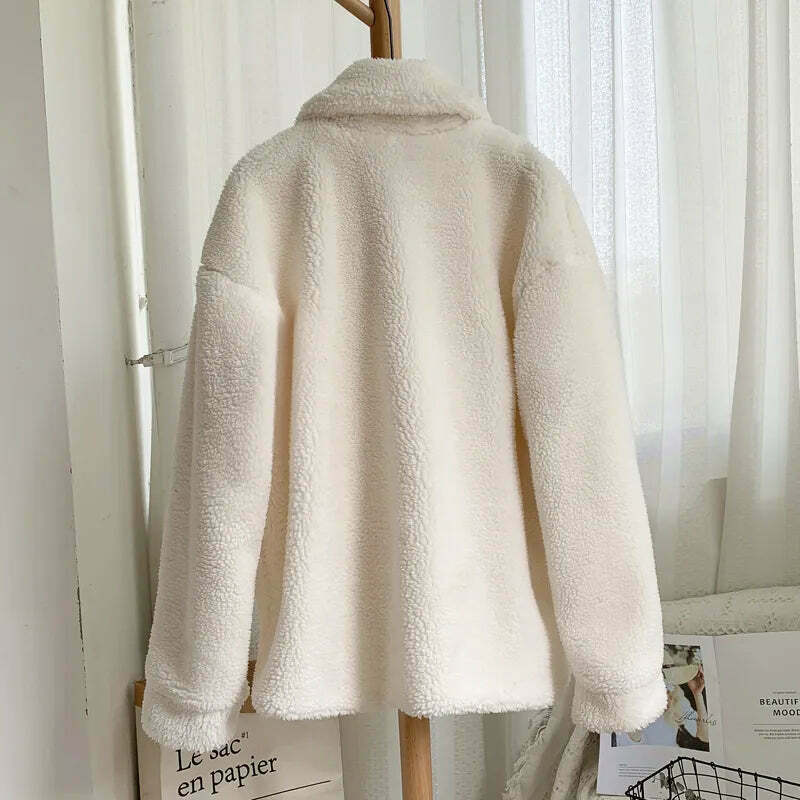 Coquette Aesthetic Fur Overcoat for Women - Y2K Fashion Statement Piece Coquette Aesthetic Fur Overcoat for Women - Y2K Fashion Statement Piece