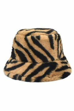 Coquette Aesthetic Fuzzy Warm Bucket Hat - Y2K Fashion Statement Piece