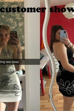 Coquette Aesthetic Gemma Backless Halter Dress - Y2K Fashion Statement for Women