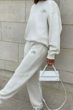 Coquette Aesthetic Gracia Fleece Tracksuit Set - Y2K Fashion Women's Outfit