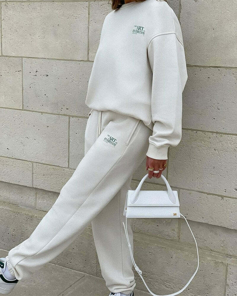 Coquette Aesthetic Gracia Fleece Tracksuit Set - Y2K Fashion Women's Outfit Coquette Aesthetic Gracia Fleece Tracksuit Set - Y2K Fashion Women's Outfit