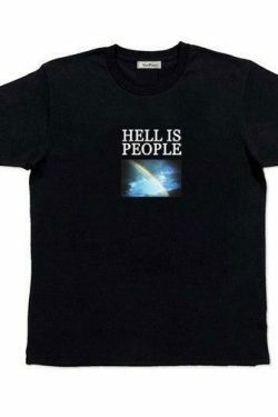 Coquette Aesthetic Grunge Style Hell Is People T-Shirt Y2K Fashion Women's Clothing