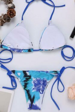 Coquette Aesthetic Halter Bikini Set - Y2K Fashion Swimwear with Sexy String Detail