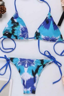 Coquette Aesthetic Halter Bikini Set - Y2K Fashion Swimwear with Sexy String Detail