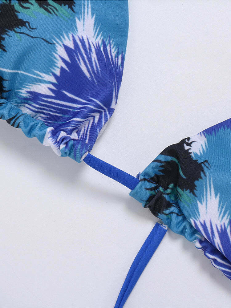 Coquette Aesthetic Halter Bikini Set - Y2K Fashion Swimwear with Sexy String Detail