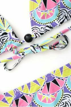 Coquette Aesthetic Halter Bikini Top & String Bottoms - Y2K Fashion Swimwear