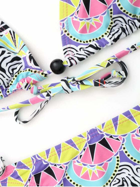 Coquette Aesthetic Halter Bikini Top & String Bottoms - Y2K Fashion Swimwear Coquette Aesthetic Halter Bikini Top & String Bottoms - Y2K Fashion Swimwear