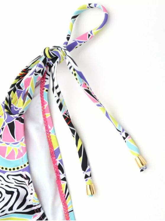 Coquette Aesthetic Halter Bikini Top & String Bottoms - Y2K Fashion Swimwear Coquette Aesthetic Halter Bikini Top & String Bottoms - Y2K Fashion Swimwear