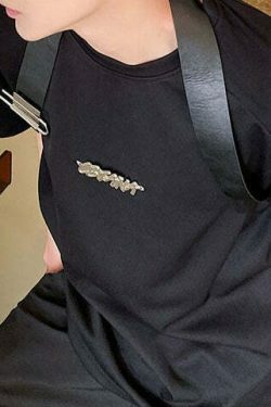 Coquette Aesthetic Harness Strap T-Shirt for Y2K Fashion Enthusiasts