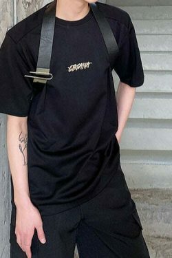 Coquette Aesthetic Harness Strap T-Shirt for Y2K Fashion Enthusiasts