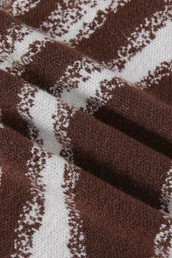 Coquette Aesthetic Heart Print Knit Top - Y2K Fashion - Grunge Style - Cute Pastel Goth Outfit