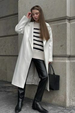 Coquette Aesthetic Henry Stripe Knitted Jumper - Y2K Fashion Women's Sweater