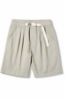 Coquette Aesthetic Herringbone Twill Shorts with Belt - Y2K Fashion Statement Piece