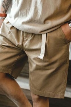 Coquette Aesthetic Herringbone Twill Shorts with Belt - Y2K Fashion Statement Piece