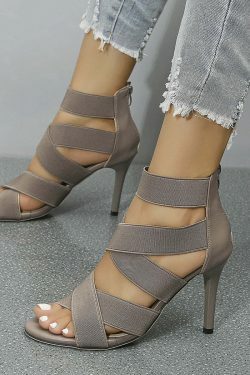 Coquette Aesthetic High-Heeled Strappy Sandal for Y2K Fashionistas