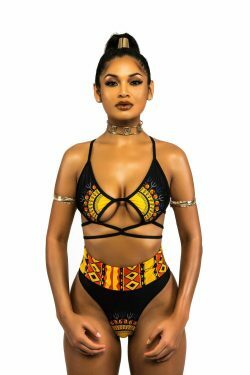 Coquette Aesthetic High Cut Bikini Set with Printed Design