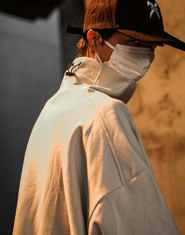 Coquette Aesthetic High Neck Sweatshirt - Y2K Fashion Minimalist Style for Women