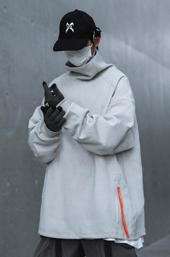 Coquette Aesthetic High Neck Sweatshirt - Y2K Fashion Minimalist Style for Women