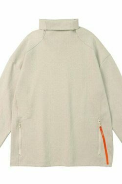 Coquette Aesthetic High Neck Sweatshirt - Y2K Fashion Minimalist Style for Women