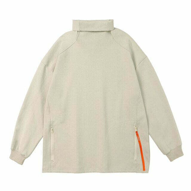 Coquette Aesthetic High Neck Sweatshirt - Y2K Fashion Minimalist Style for Women