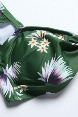 Coquette Aesthetic High Waist Tie Backless Flounce Bikini Swimsuit