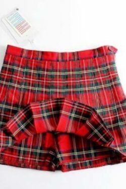 Coquette Aesthetic High Waisted Plaid Mini Skirt Shorts