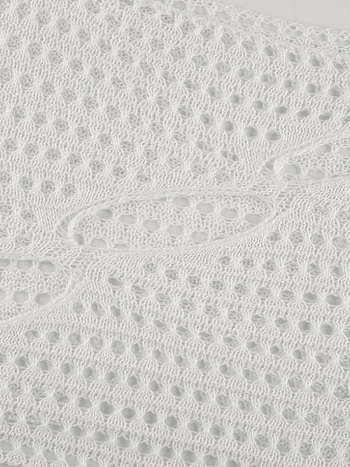 Coquette Aesthetic Hollow Out Knit Crop Top for Y2K Fashion Enthusiasts