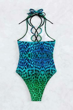 Coquette Aesthetic Hollow Strap One-Piece Swimsuit