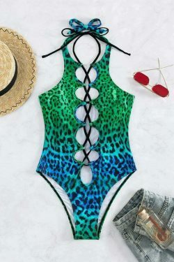 Coquette Aesthetic Hollow Strap One-Piece Swimsuit