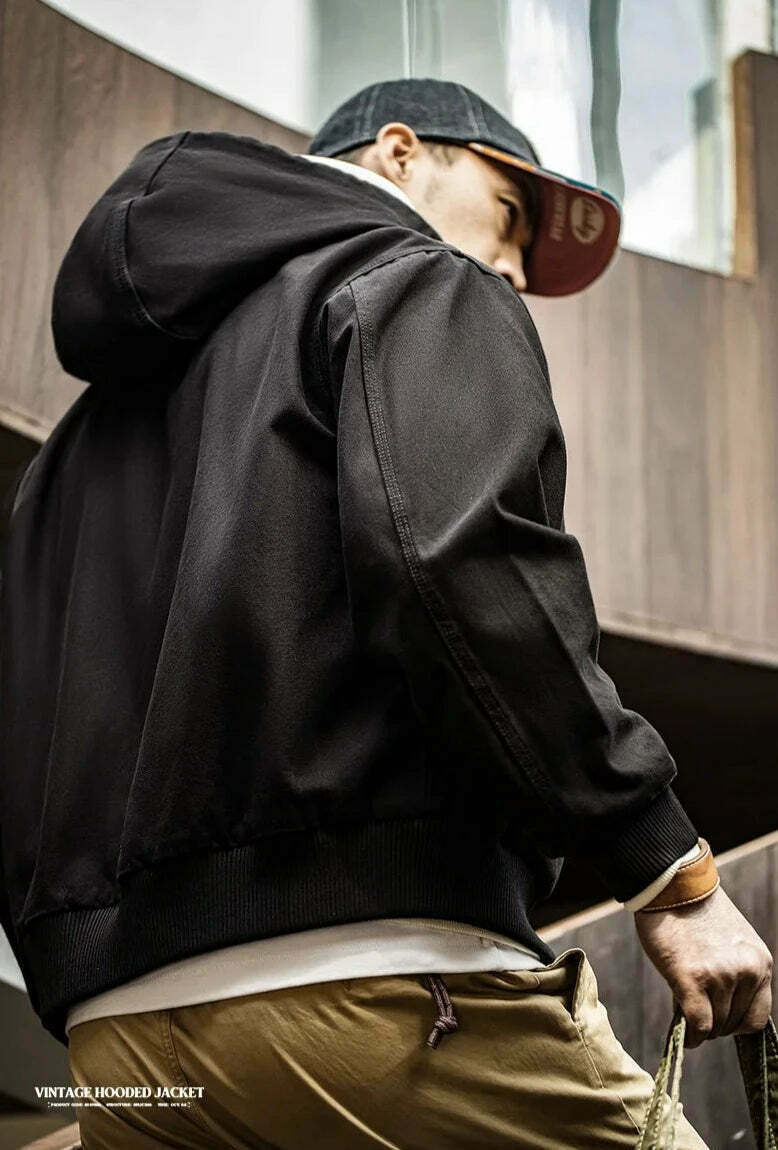 Coquette Aesthetic Hooded Canvas Jacket - Y2K Fashion with Grunge & Pastel Goth Vibes