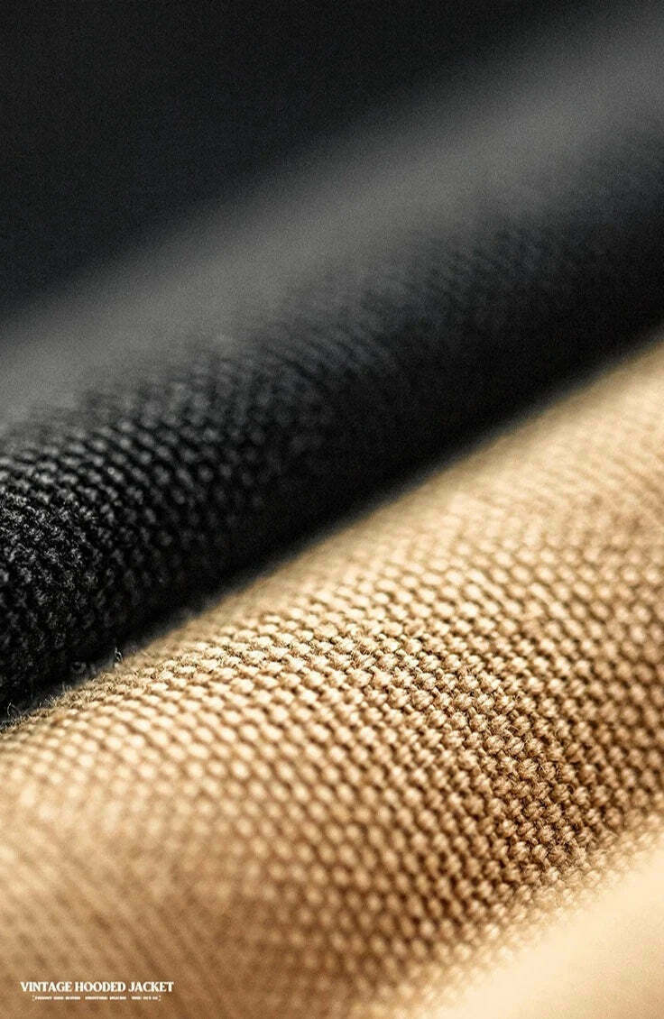 Coquette Aesthetic Hooded Canvas Jacket - Y2K Fashion with Grunge & Pastel Goth Vibes