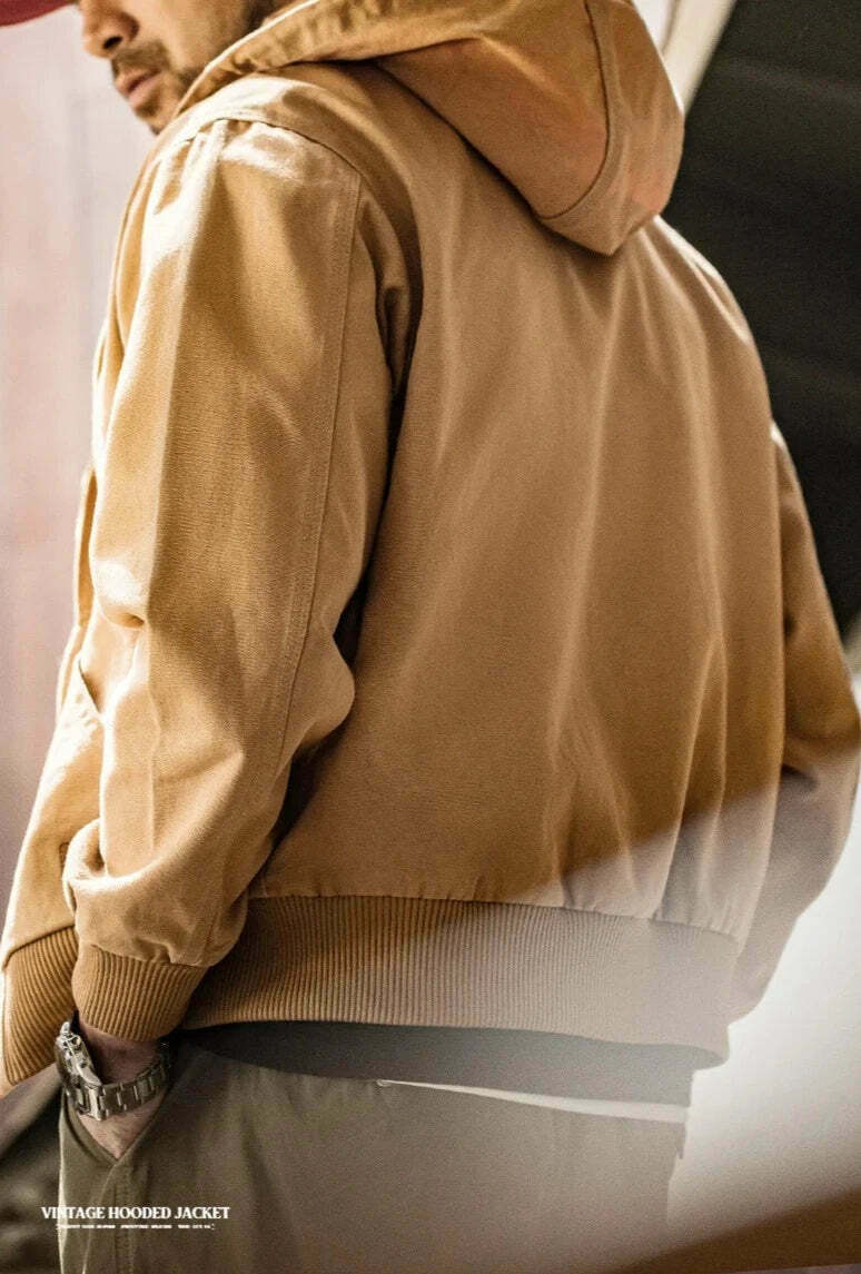 Coquette Aesthetic Hooded Canvas Jacket - Y2K Fashion with Grunge & Pastel Goth Vibes