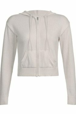 Coquette Aesthetic Hooded Crop Knit Cardigan - Y2K Fashion Women's Clothing