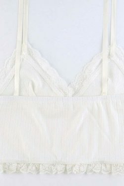 Coquette Aesthetic Ivory Delight Cami - Y2K Fashion Top for Women
