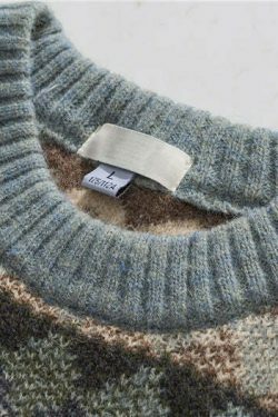 Coquette Aesthetic Jacquard Knit Grandad Jumper - Y2K Fashion for Women