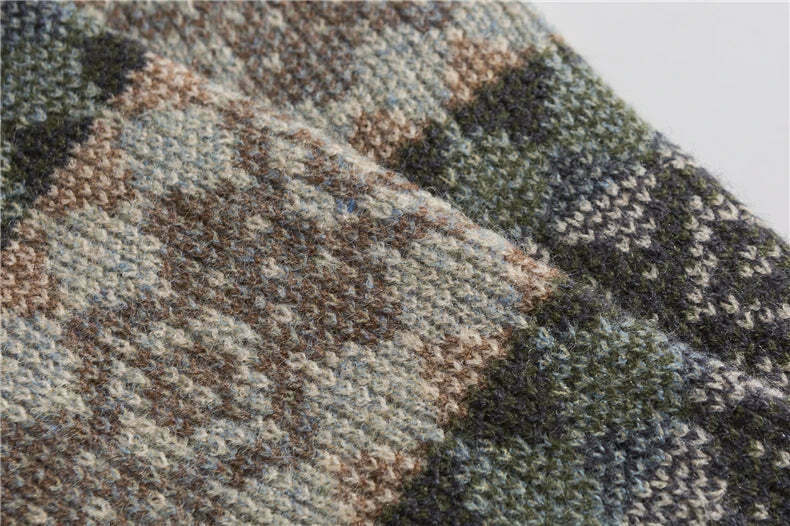 Coquette Aesthetic Jacquard Knit Grandad Jumper - Y2K Fashion for Women