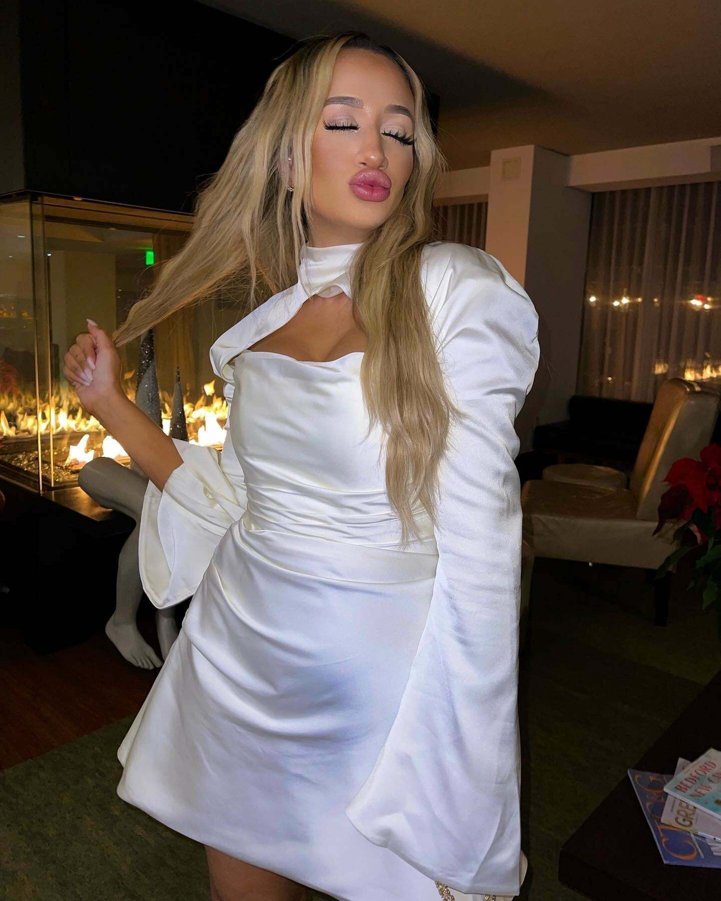 Coquette Aesthetic Janelle Satin Mini Dress - Y2K Fashion for Women - Grunge Style Outfit