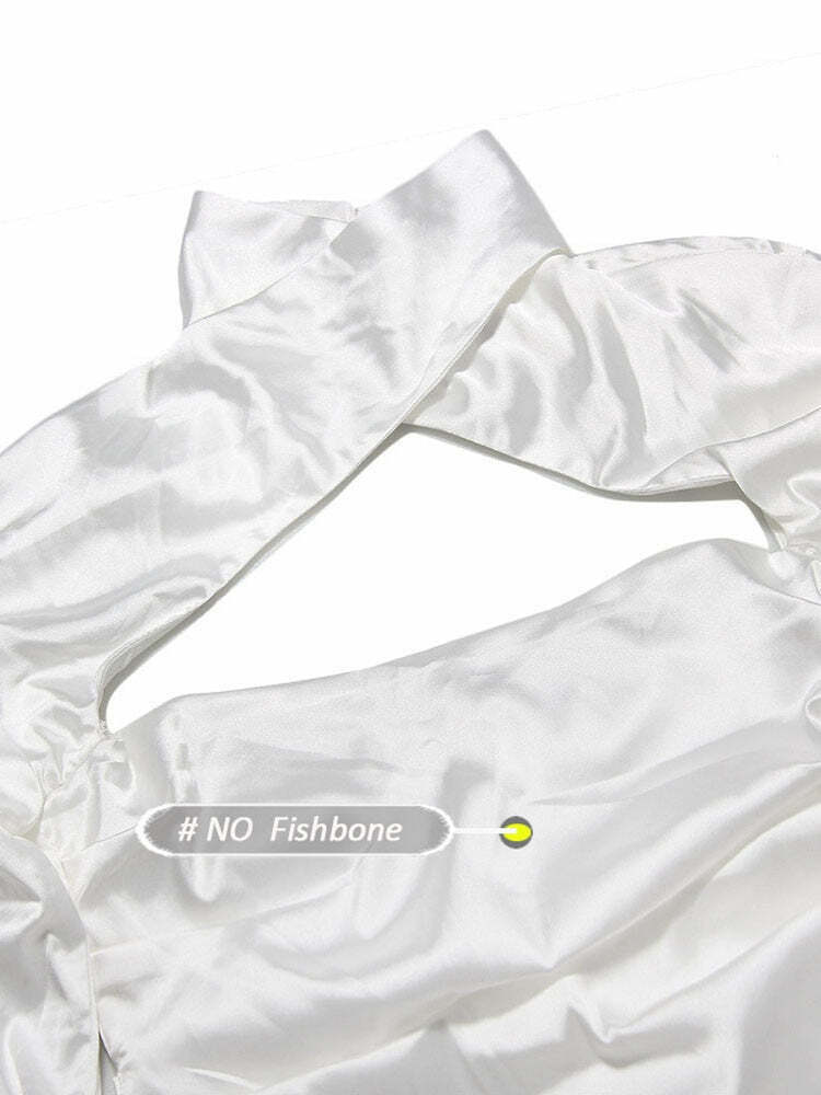 Coquette Aesthetic Janelle Satin Mini Dress - Y2K Fashion for Women - Grunge Style Outfit