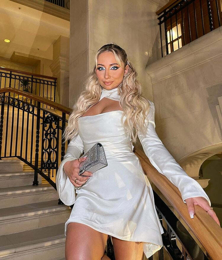 Coquette Aesthetic Janelle Satin Mini Dress - Y2K Fashion for Women - Grunge Style Outfit