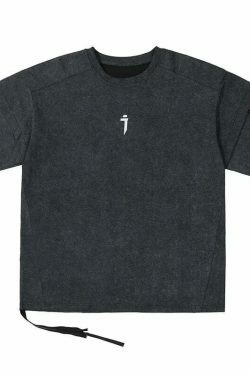 Coquette Aesthetic Jiyend Side Zip Marl T-Shirt for Y2K Fashion Enthusiasts