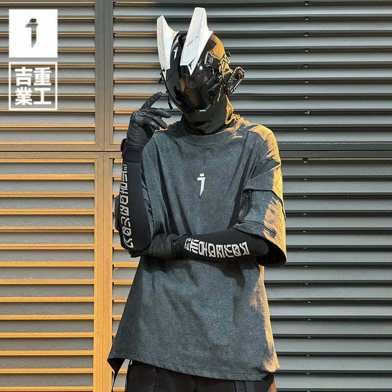 Coquette Aesthetic Jiyend Side Zip Marl T-Shirt for Y2K Fashion Enthusiasts