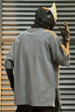 Coquette Aesthetic Jiyend Side Zip Marl T-Shirt for Y2K Fashion Enthusiasts