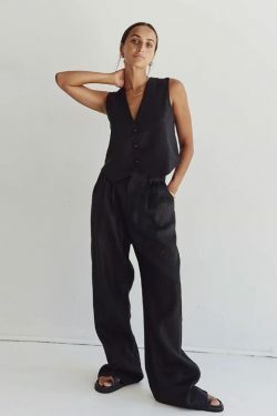 Coquette Aesthetic Justine High Waist Pants Suit Set