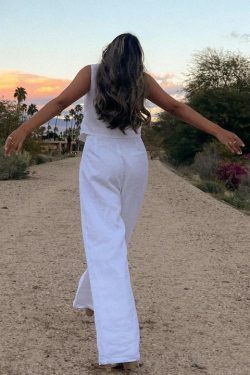 Coquette Aesthetic Justine High Waist Pants Suit Set