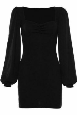 Coquette Aesthetic Knit Dress: Y2K Fashion with Grunge & Pastel Goth Vibes